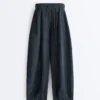Pantalones de globo 100 % lino Pantalones de globo 100 % lino