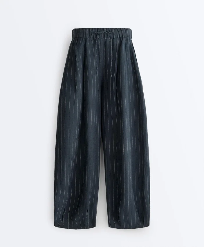Pantalones de globo 100 % lino Pantalones de globo 100 % lino