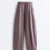 Pantalones de globo 100 % lino