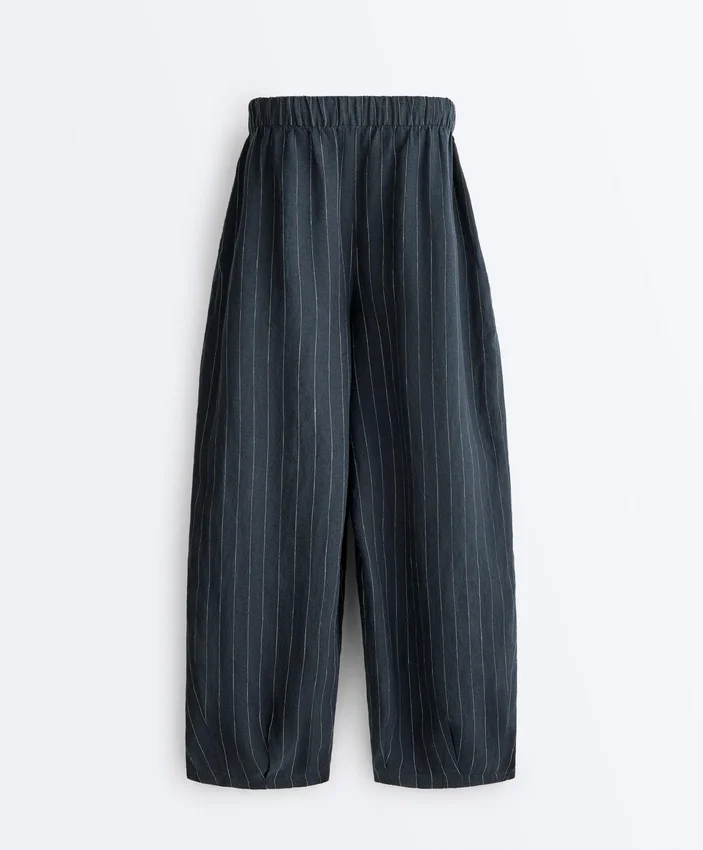 Pantalones de globo 100 % lino Pantalones de globo 100 % lino