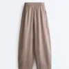 Pantalones de globo 100 % lino