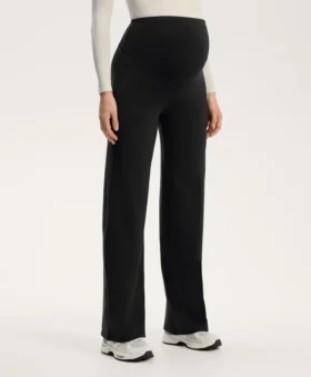 Pantalones de maternidad cálidos de corte recto