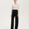 Pantalones de maternidad cálidos de corte recto