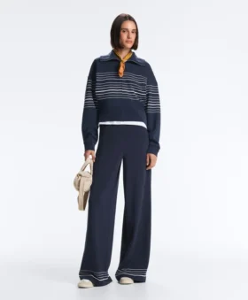 Pantalones de modal Soft Touch con detalle de rayas marineras