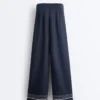 Pantalones de modal Soft Touch con detalle de rayas marineras