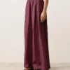 Pantalones de pierna ancha 100 % lino Pantalones de pierna ancha 100 % lino