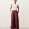 Pantalones de pierna ancha 100 % lino Pantalones de pierna ancha 100 % lino