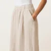 Pantalones de pierna ancha 100 % lino