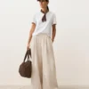 Pantalones de pierna ancha 100 % lino