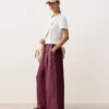 Pantalones de pierna ancha 100 % lino Pantalones de pierna ancha 100 % lino