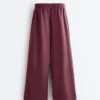 Pantalones de pierna ancha 100 % lino Pantalones de pierna ancha 100 % lino