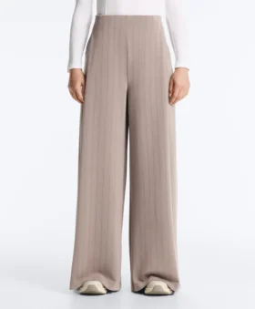 Pantalones de pierna ancha a rayas con modal Soft Touch Pantalones de pierna ancha a rayas con modal Soft Touch