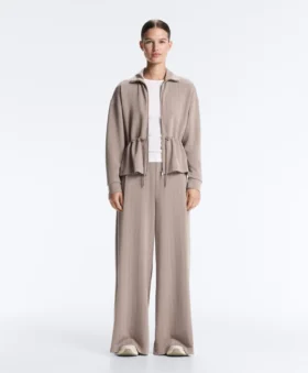Pantalones de pierna ancha a rayas con modal Soft Touch Pantalones de pierna ancha a rayas con modal Soft Touch