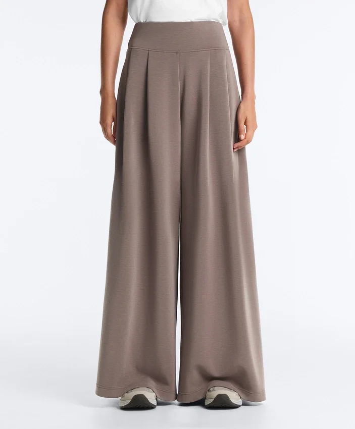 Pantalones de pierna ancha de modal Soft Touch con cintura tipo corsé Pantalones de pierna ancha de modal Soft Touch con cintura tipo corsé