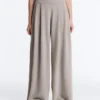 Pantalones de pierna ancha de modal Soft Touch con detalle de corsé Pantalones de pierna ancha de modal Soft Touch con detalle de corsé