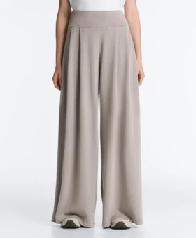 Pantalones de pierna ancha de modal Soft Touch con detalle de corsé
