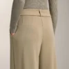 Pantalones de pierna ancha de modal Soft Touch con detalle de pliegues en la cintura Pantalones de pierna ancha de modal Soft Touch con detalle de pliegues en la cintura