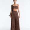 Pantalones de pierna ancha Light Touch con pinzas