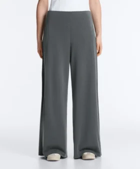 Pantalones de pierna ancha Soft Touch con pliegues laterales y modal