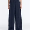 Pantalones de pierna ancha Soft Touch con pliegues laterales y modal Pantalones de pierna ancha Soft Touch con pliegues laterales y modal