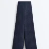 Pantalones de pierna ancha Soft Touch con pliegues laterales y modal Pantalones de pierna ancha Soft Touch con pliegues laterales y modal