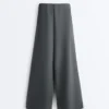 Pantalones de pierna ancha Soft Touch con pliegues laterales y modal Pantalones de pierna ancha Soft Touch con pliegues laterales y modal