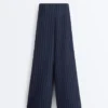 Pantalones de pierna ancha Soft Touch con pliegues laterales y modal Pantalones de pierna ancha Soft Touch con pliegues laterales y modal