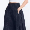 Pantalones de pierna ancha Soft Touch con pliegues laterales y modal Pantalones de pierna ancha Soft Touch con pliegues laterales y modal