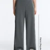 Pantalones de pierna ancha Soft Touch con pliegues laterales y modal Pantalones de pierna ancha Soft Touch con pliegues laterales y modal
