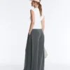Pantalones de pierna ancha Soft Touch con pliegues laterales y modal Pantalones de pierna ancha Soft Touch con pliegues laterales y modal