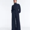Pantalones de pierna ancha Soft Touch con pliegues laterales y modal Pantalones de pierna ancha Soft Touch con pliegues laterales y modal