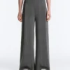 Pantalones de pierna ancha Soft Touch de modal con rayas finas