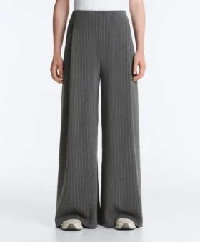 Pantalones de pierna ancha Soft Touch de modal con rayas finas