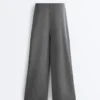 Pantalones de pierna ancha Soft Touch de modal con rayas finas