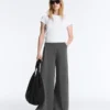Pantalones de pierna ancha Soft Touch de modal con rayas finas