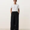 Pantalones de pierna recta 100 % lino Pantalones de pierna recta 100 % lino