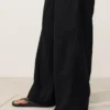 Pantalones de pierna recta 100 % lino Pantalones de pierna recta 100 % lino