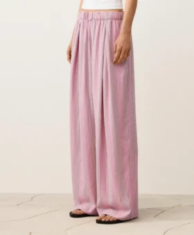 Pantalones de pierna recta a rayas