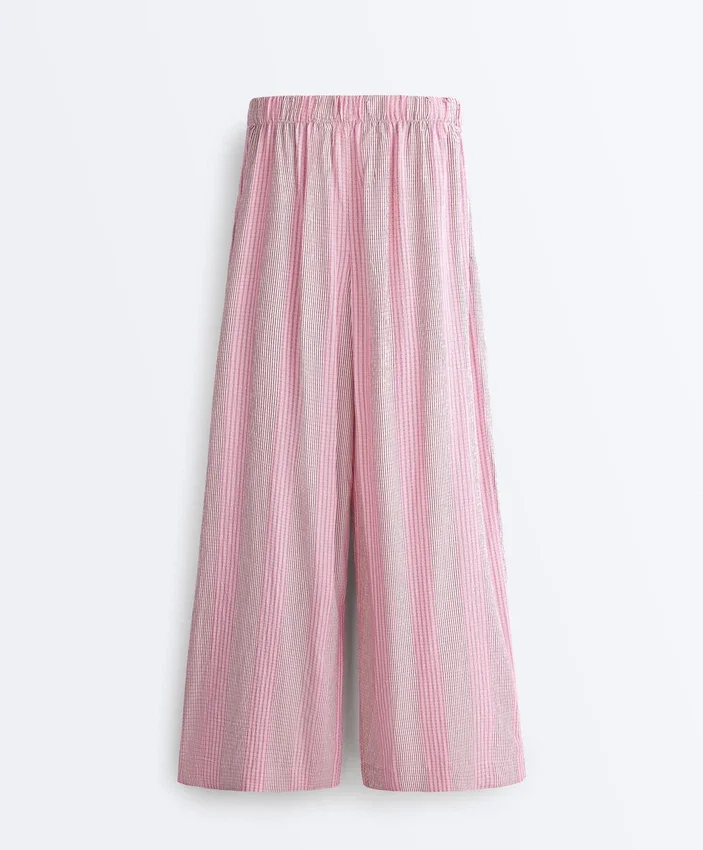 Pantalones de pierna recta a rayas Pantalones de pierna recta a rayas