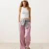 Pantalones de pierna recta a rayas Pantalones de pierna recta a rayas