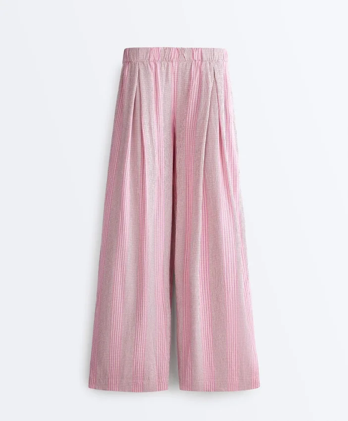 Pantalones de pierna recta a rayas Pantalones de pierna recta a rayas