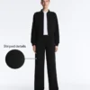 Pantalones de pierna recta a rayas con modal Soft Touch