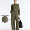 Pantalones de pierna recta a rayas con modal Soft Touch