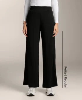 Pantalones de pierna recta con botones y ribete de modal Soft Touch