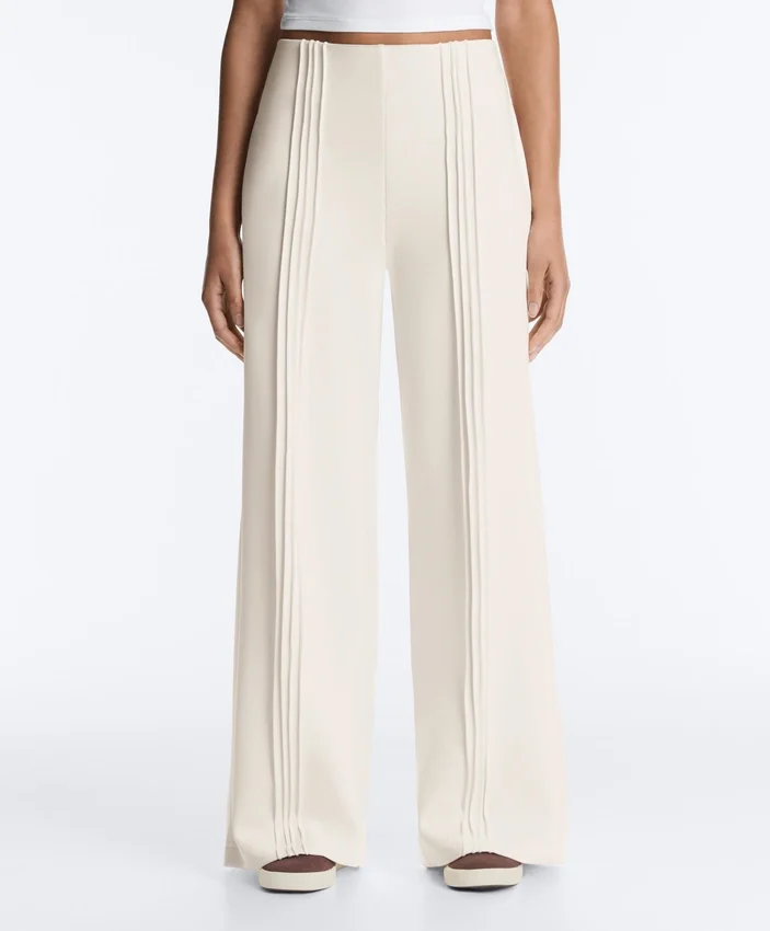 Pantalones de pierna recta con modal Soft Touch y ribetes Pantalones de pierna recta con modal Soft Touch y ribetes