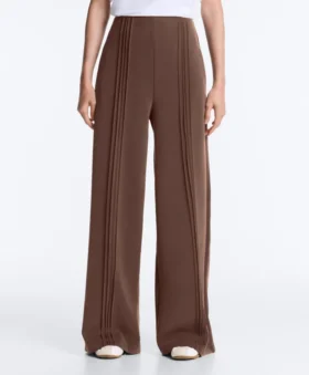 Pantalones de pierna recta con modal Soft Touch y ribetes Pantalones de pierna recta con modal Soft Touch y ribetes