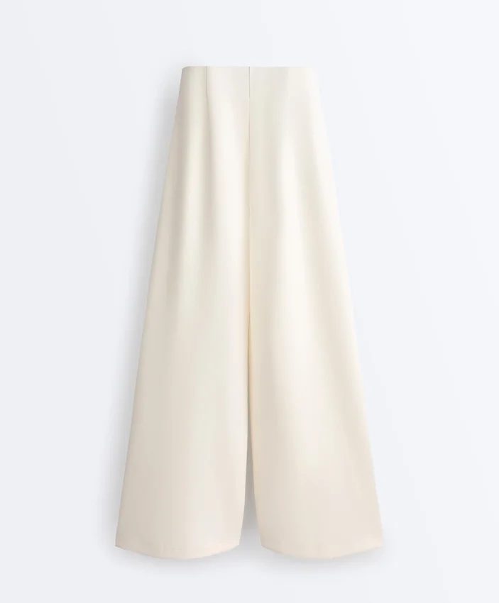 Pantalones de pierna recta con modal Soft Touch y ribetes Pantalones de pierna recta con modal Soft Touch y ribetes