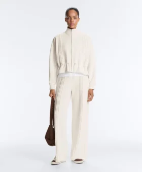 Pantalones de pierna recta con modal Soft Touch y ribetes Pantalones de pierna recta con modal Soft Touch y ribetes