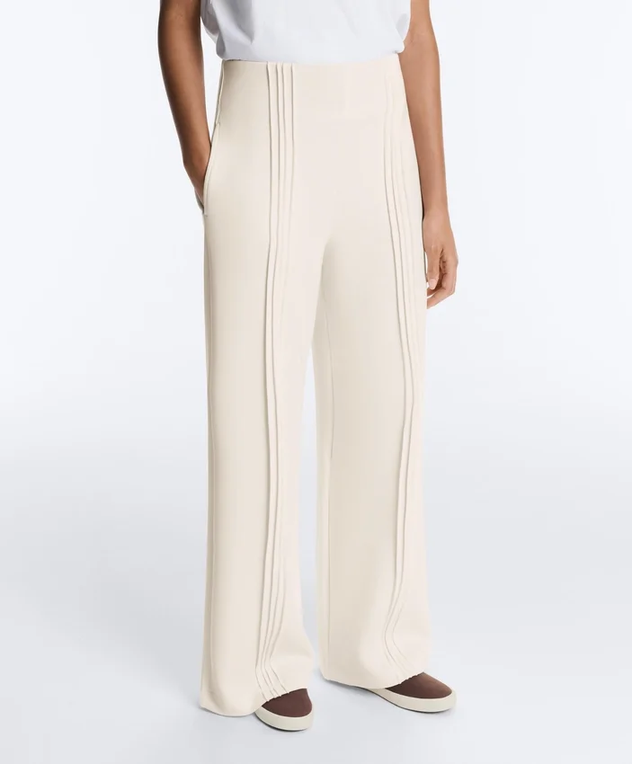 Pantalones de pierna recta con modal Soft Touch y ribetes Pantalones de pierna recta con modal Soft Touch y ribetes