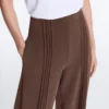 Pantalones de pierna recta con modal Soft Touch y ribetes